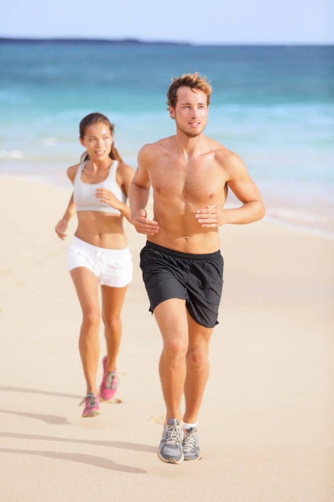 Running on sales beach barefoot